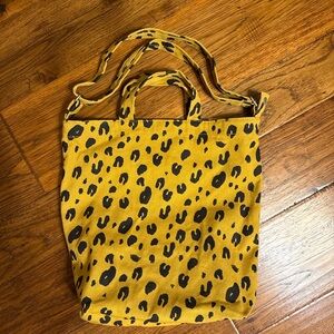 BAGGU Duck Bag – Canvas Tote in Leopard Print – New / Never Used